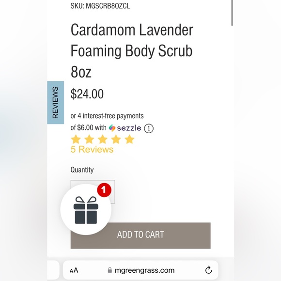 M. Greengrass Cardamom Lavender Foaming Body Scrub - Picture 2 of 2